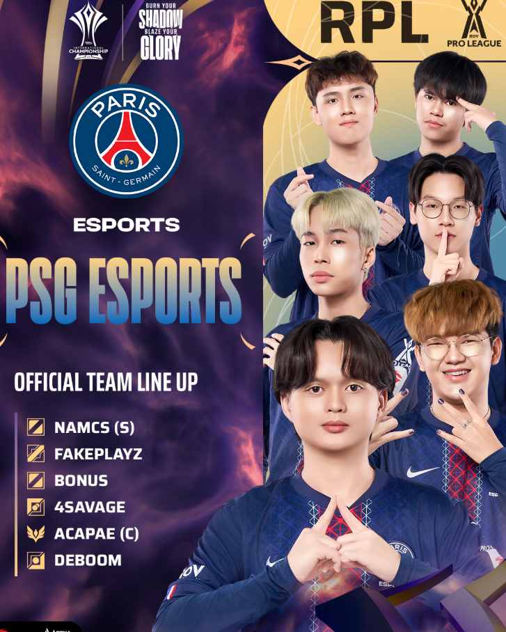 Đội hình PSG ESPORTS Đội hình PSG ESPORTS
