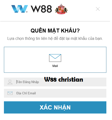 Quên mật khẩu w88 login